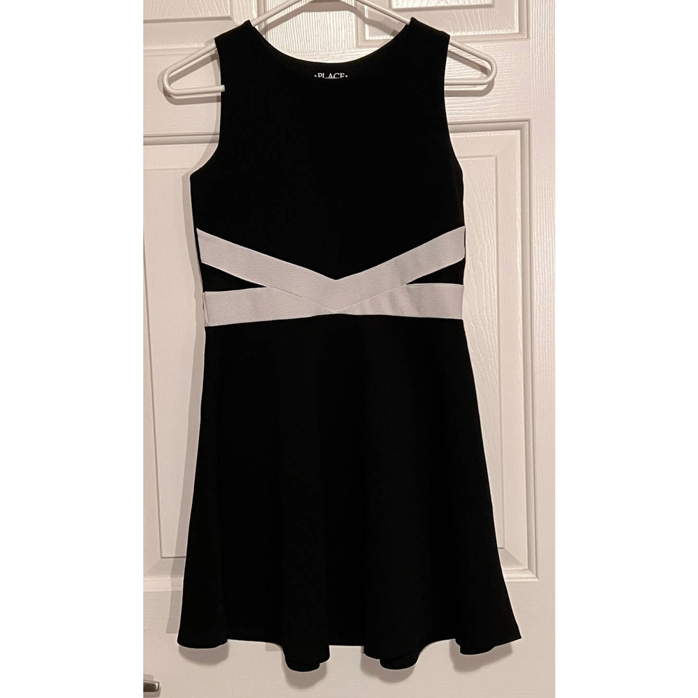 Children's Place Black White Waist Size L 10/12 31" Long x 14" Pit to Pit